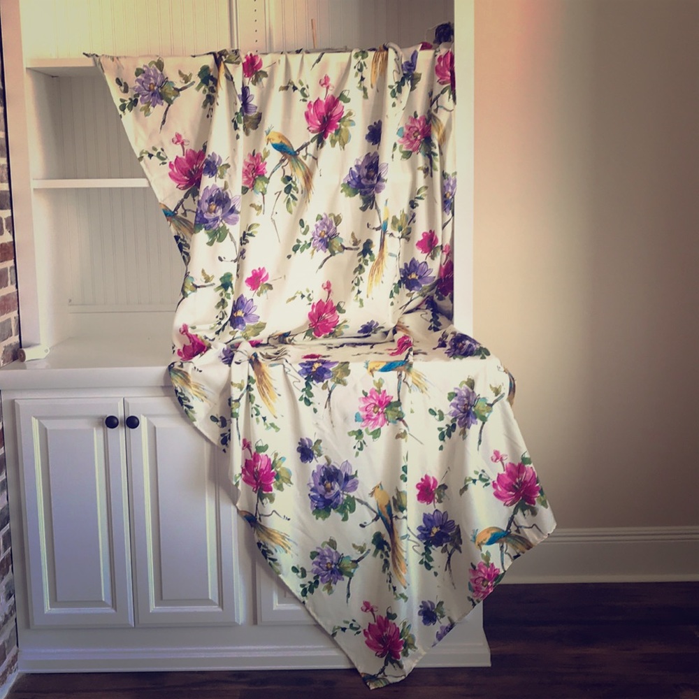 Home Decor Floral Spring Dining Table Cloth Birds